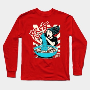 Angry noodle girl Long Sleeve T-Shirt